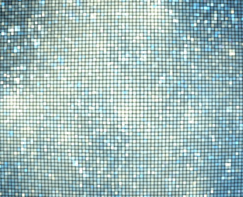 Abstract Glittering Geometric Texture With Blue And White Pixels