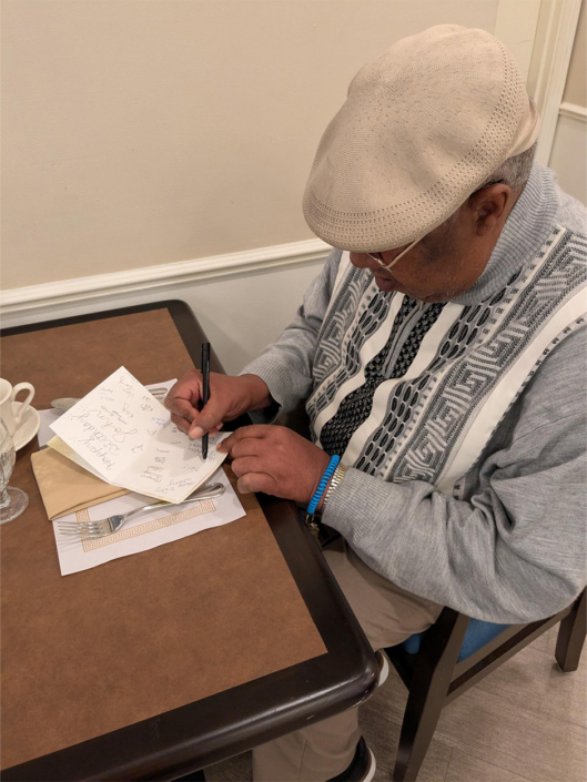 Signing Birthday Cards 2